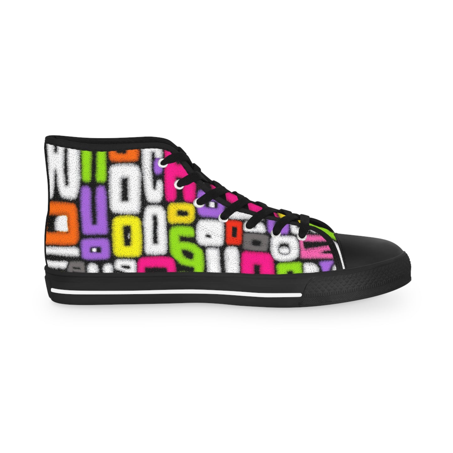 Graffiti Numbers High-Top Sneakers – Bold Streetwear Flair|Gift for Aquarius & Gemini, Trendy Men's Footwear, , Gift for Sneakers Lovers