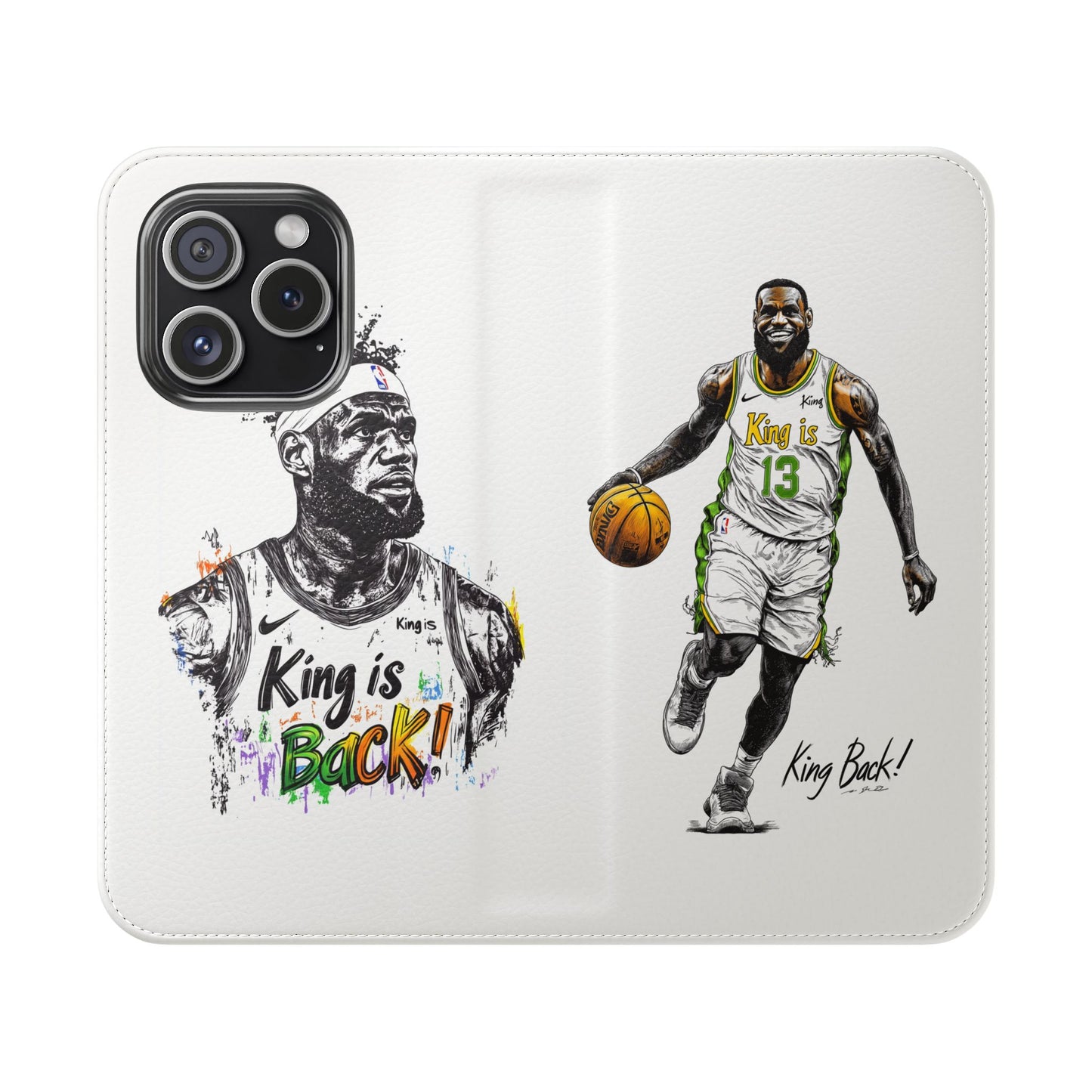 Phone Case, NBA LeBron James King is Back Phone Cover, Durable Case, Gift for Him, Athletic Accessories, Basketball Fans, Sports Phone Case,