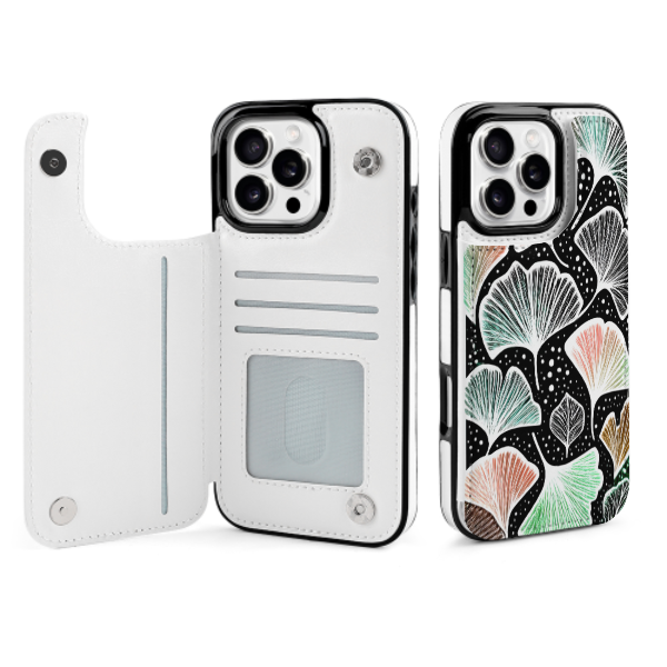 Ginkgo Leaf iPhone 16 Wallet Case | Gift for Virgo & Pisces