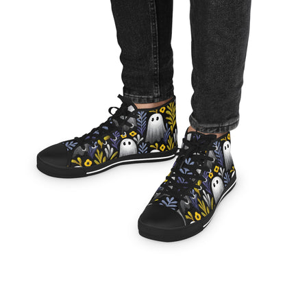 Unique Gift for Halloween, Ghost Canvas Sneakers High Tops｜Halloween Gift for Libra & Pisces