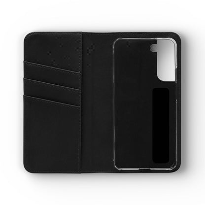 Phone Wallet Flip Case, Lazy Time Girl Design, Stylish Smartphone Case -iPhone case & Samsung Galaxy case, Gift for Her, Phone Accessory