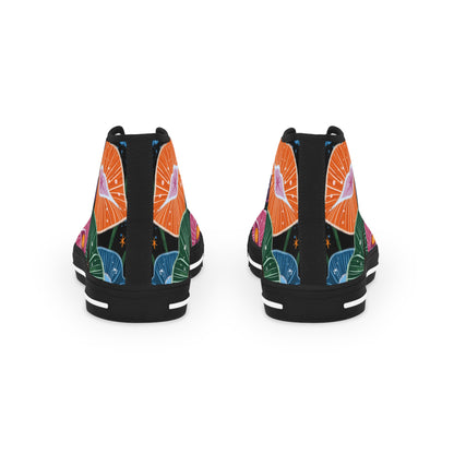 High Top Sneakers - Vibrant Art Shoes for Creative Souls