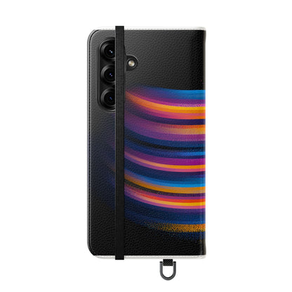 Rainbow Astronaut Flip Wallet Phone Case - Colorful Space Art Cover for iPhone 16 15 14 13 12 11 Pro Max & Samsung Galaxy S series
