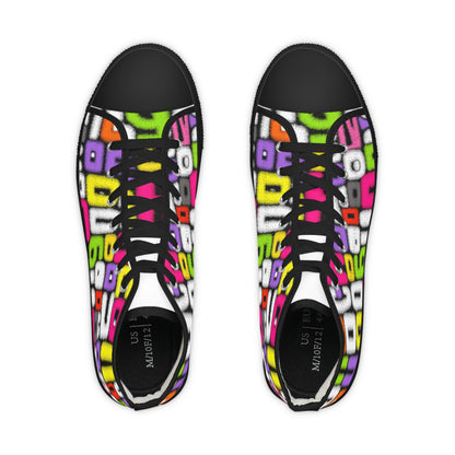 Graffiti Numbers High-Top Sneakers – Bold Streetwear Flair｜Gift for Aquarius & Gemini, Trendy Men's Footwear,  , Gift for Sneakers Lovers