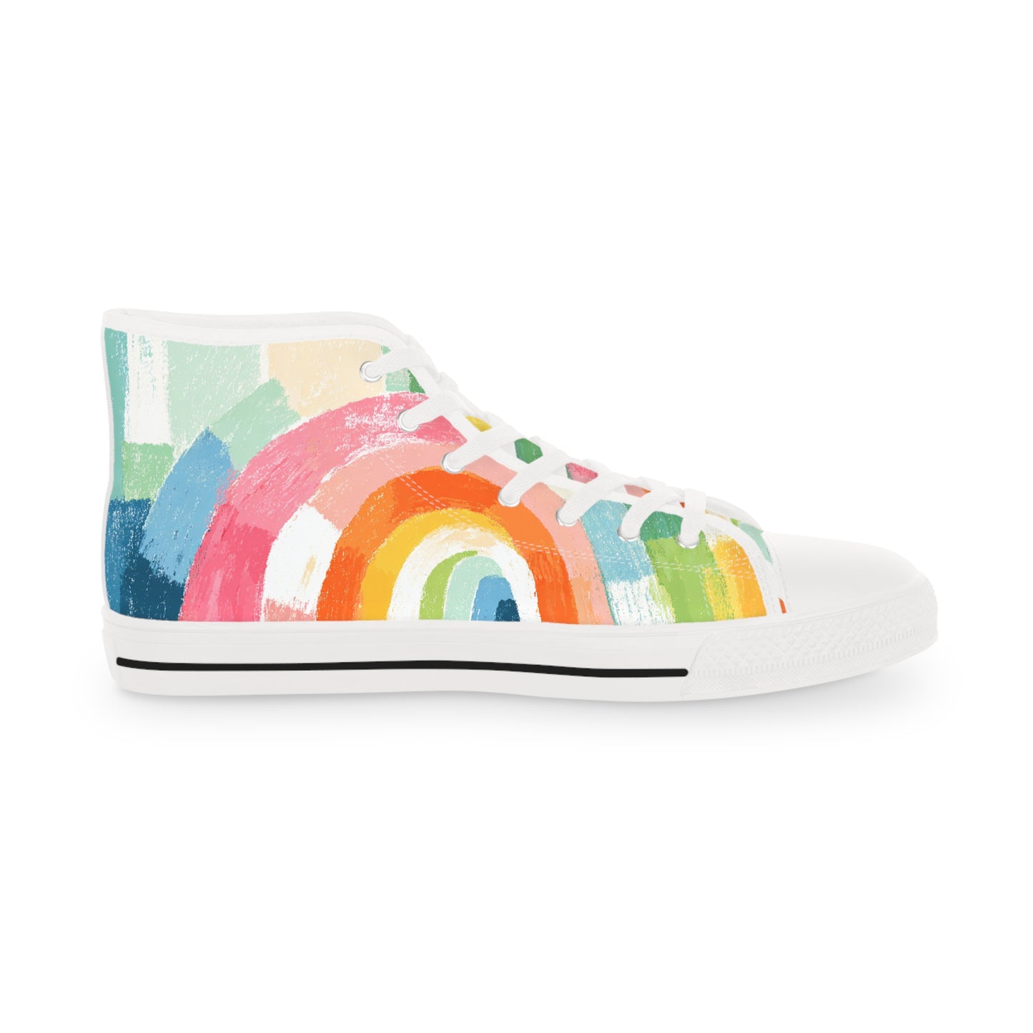 Rainbow canvas shoes |Colorful High Top Sneakers, Vibrant Rainbow Sneakers for Men, Trendy Unisex Footwear, Casual Everyday Shoes, Perfect for Festivals, [...]