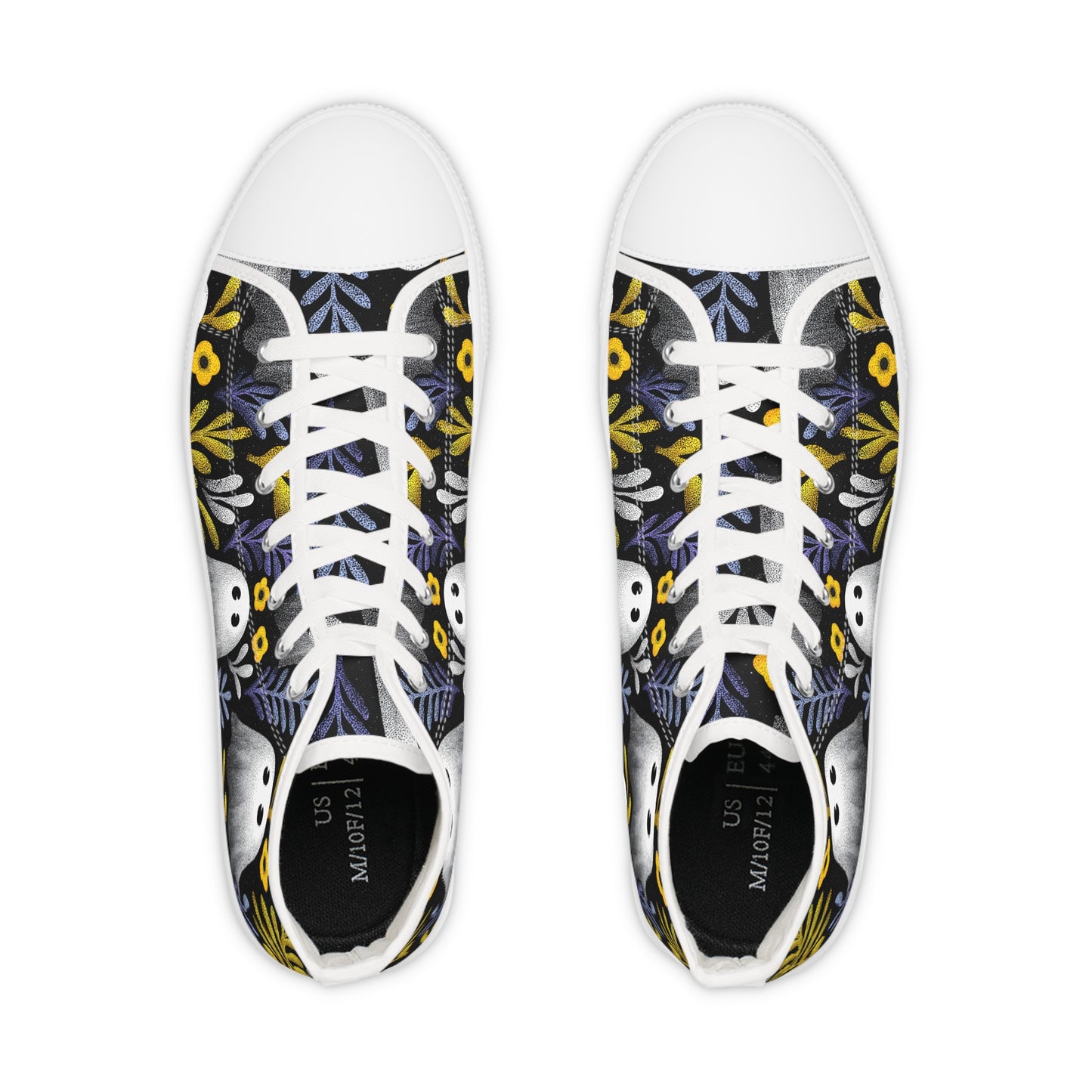 Unique Gift for Halloween, Ghost Canvas Sneakers High Tops｜Halloween Gift for Libra & Pisces