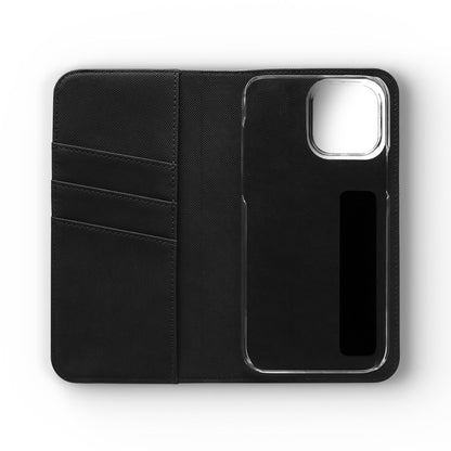 Phone Wallet Flip Case, Lazy Time Girl Design, Stylish Smartphone Case -iPhone case & Samsung Galaxy case, Gift for Her, Phone Accessory
