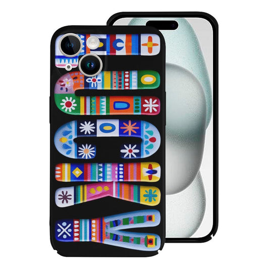LOVE Colorful Totem iPhone 15 Case – Gift for Gemini & Sagittarius