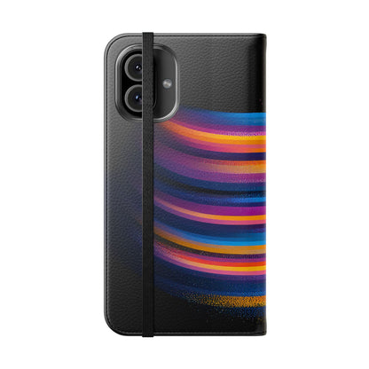 Rainbow Astronaut Flip Wallet Phone Case - Colorful Space Art Cover for iPhone 16 15 14 13 12 11 Pro Max & Samsung Galaxy S series