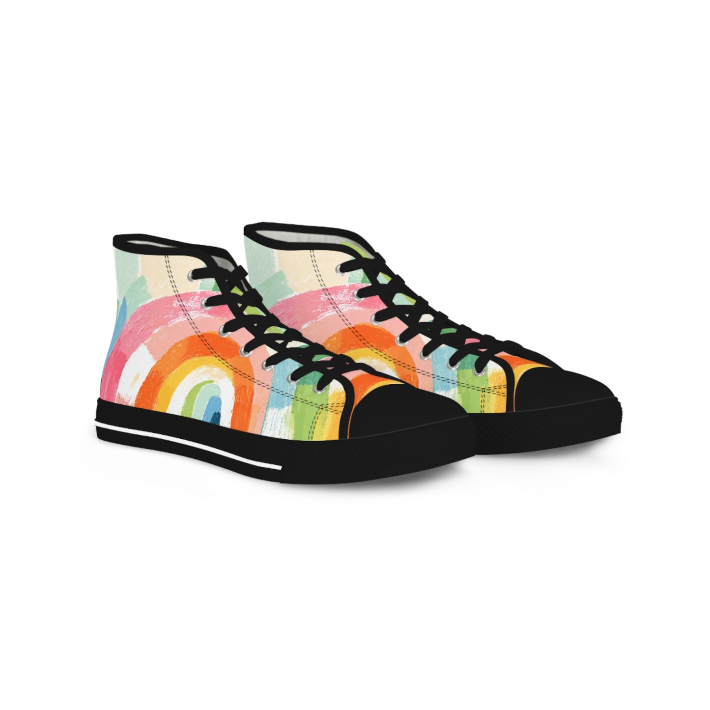 Rainbow canvas shoes |Colorful High Top Sneakers, Vibrant Rainbow Sneakers for Men, Trendy Unisex Footwear, Casual Everyday Shoes, Perfect for Festivals, [...]