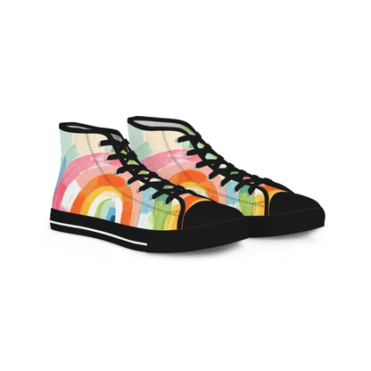 Rainbow canvas shoes |Colorful High Top Sneakers, Vibrant Rainbow Sneakers for Men, Trendy Unisex Footwear, Casual Everyday Shoes, Perfect for Festivals, [...]