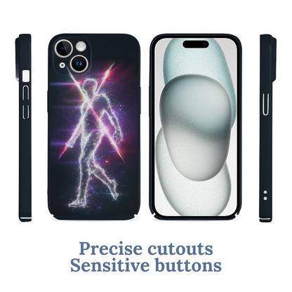 Cosmic Energy Man iPhone 15 Case – Gift for Sagittarius & Aquarius