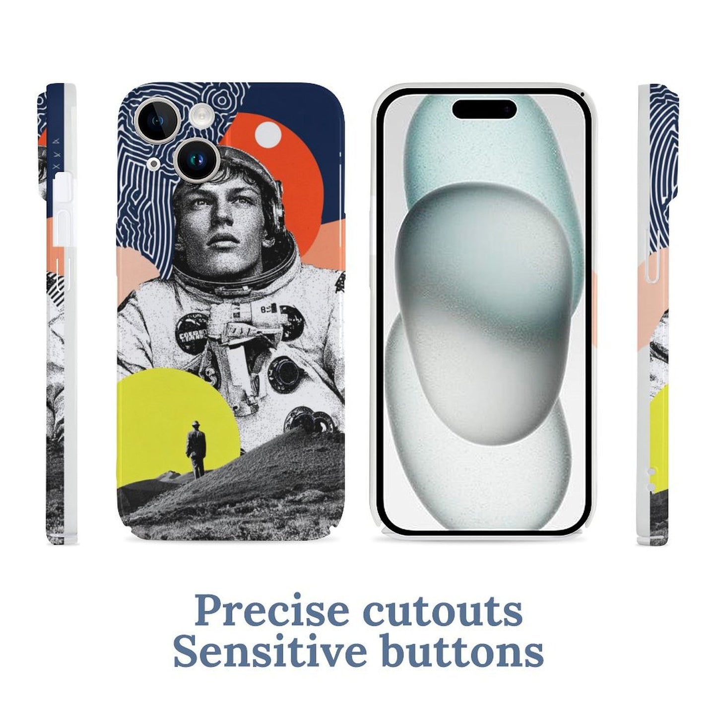 Astronaut Illustration iPhone 15 Case｜Gift for Leo & Sagittarius