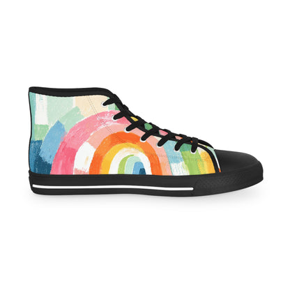 Rainbow canvas shoes |Colorful High Top Sneakers, Vibrant Rainbow Sneakers for Men, Trendy Unisex Footwear, Casual Everyday Shoes, Perfect for Festivals, [...]