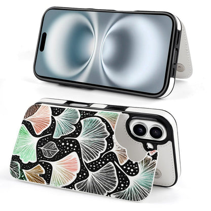 Ginkgo Leaf iPhone 16 Wallet Case | Gift for Virgo & Pisces