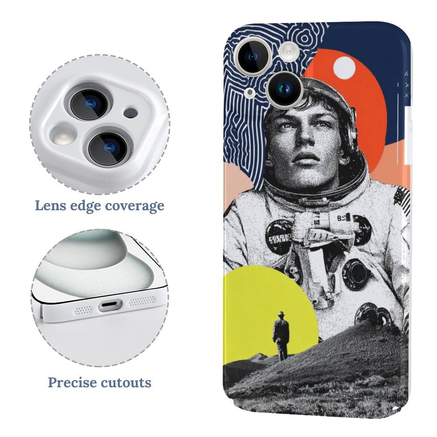 Astronaut Illustration iPhone 15 Case｜Gift for Leo & Sagittarius