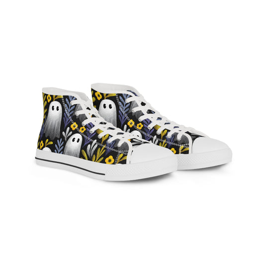 Unique Gift for Halloween, Ghost Canvas Sneakers High Tops｜Halloween Gift for Libra & Pisces