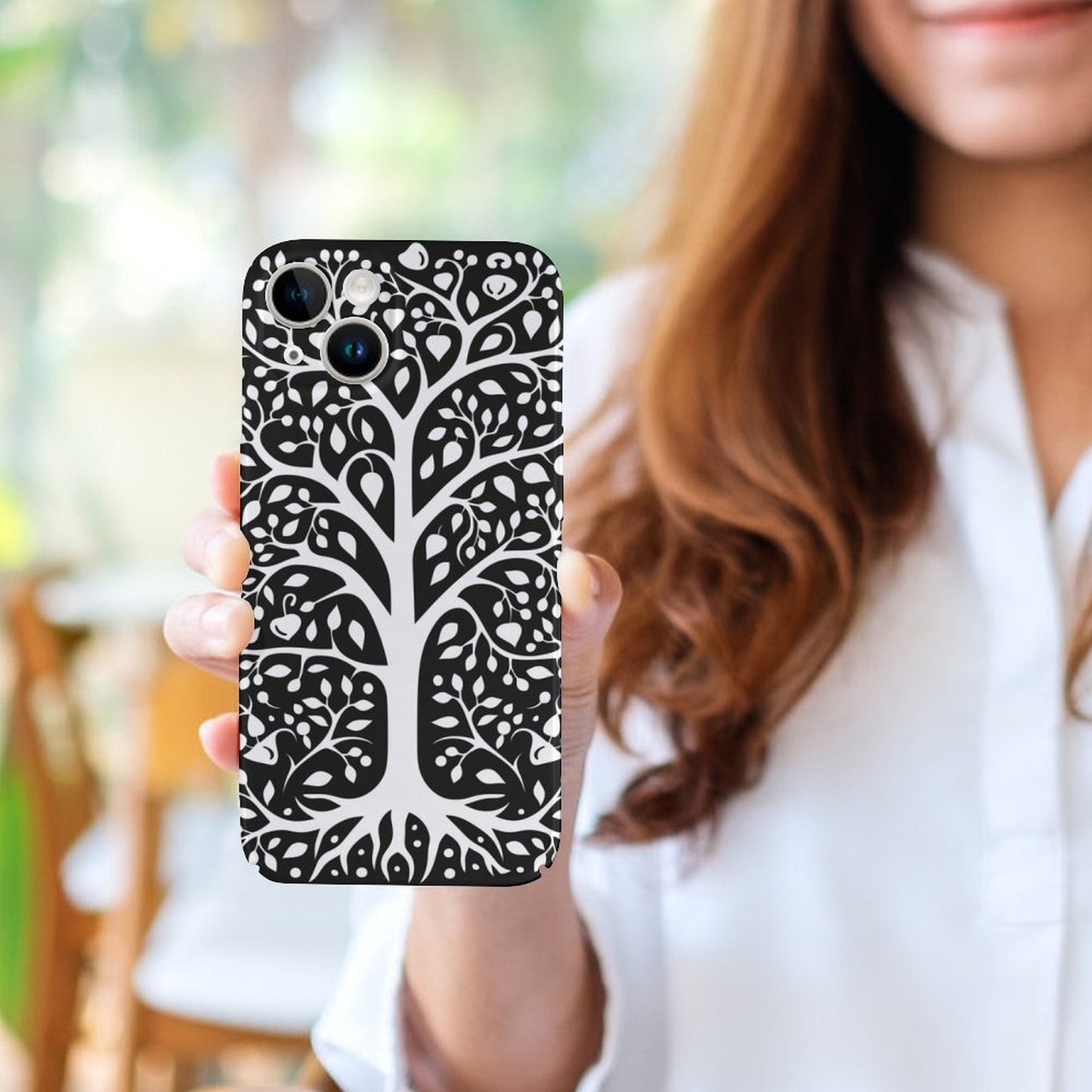 Minimalist Tree of Life iPhone 13/14/15 Case – Gift for Capricorn & Virgo