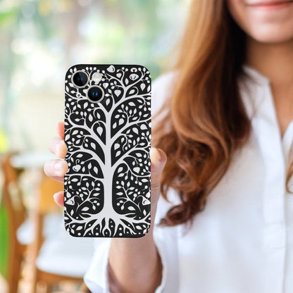 Minimalist Tree of Life iPhone 13/14/15 Case – Gift for Capricorn & Virgo