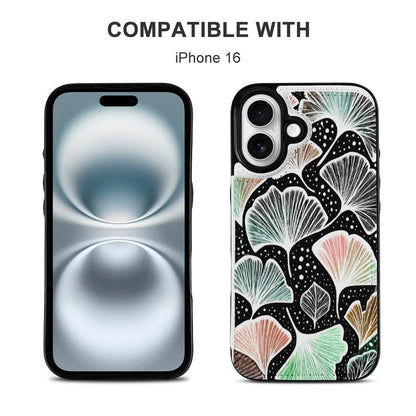 Ginkgo Leaf iPhone 16 Wallet Case | Gift for Virgo & Pisces