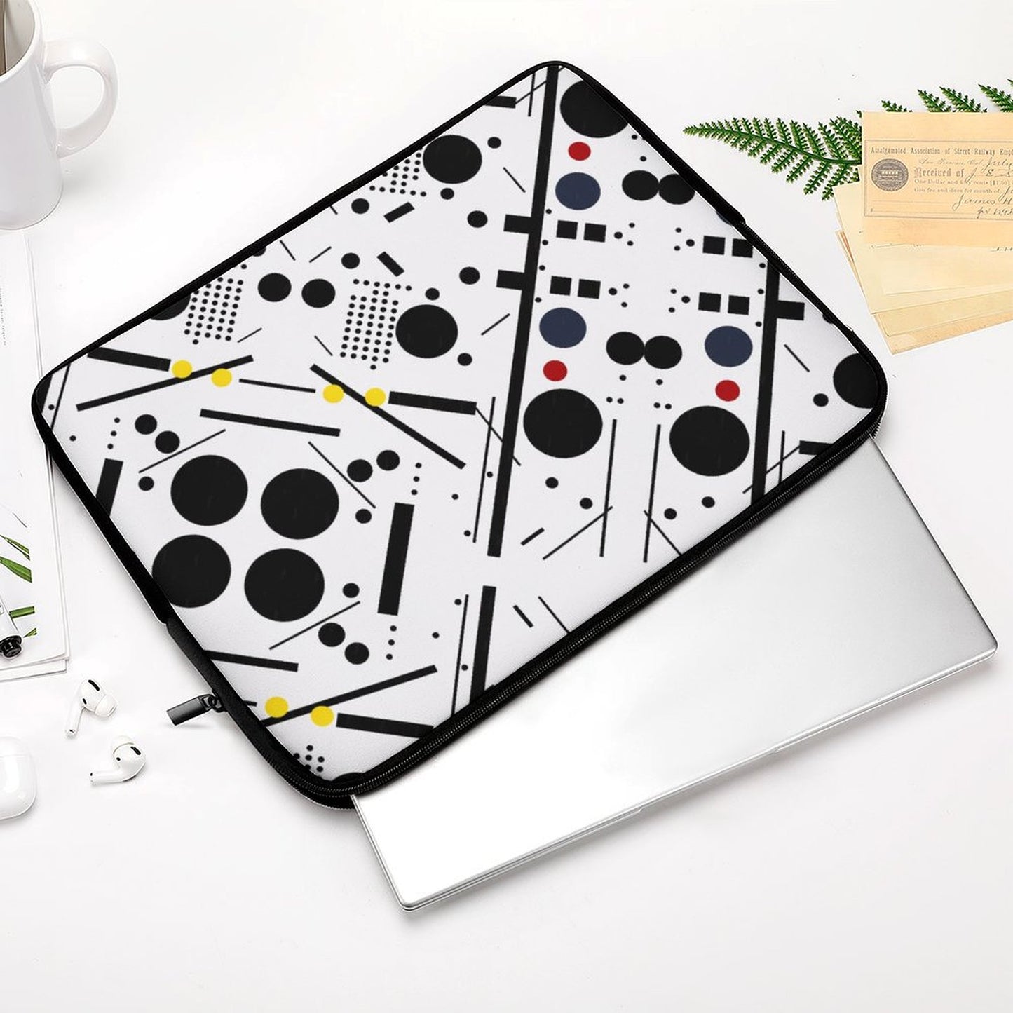 Minimalist Geometric Laptop Sleeve|Laptop Bag｜Gift for Aquarius & Gemini