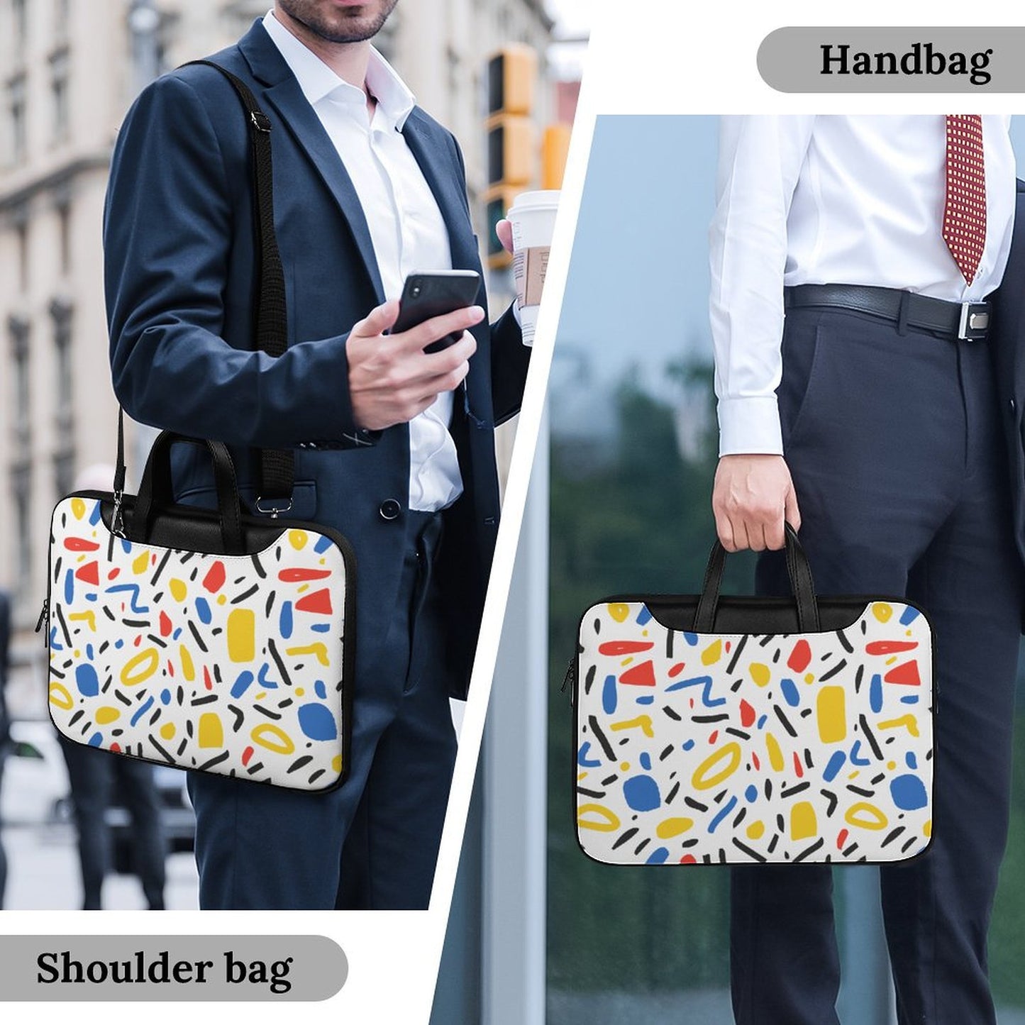 Stylish Shoulder Bag Set, Colorful Laptop Bag Sleeve, Travel-Friendly Luggage Accessories - Model-93668-A-25032905