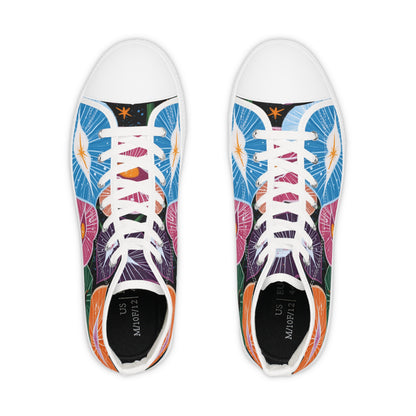 High Top Sneakers - Vibrant Art Shoes for Creative Souls