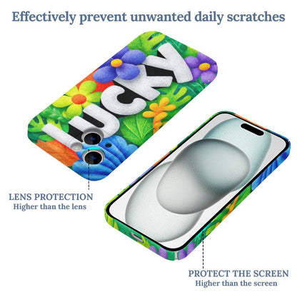 LUCKY Floral Retro iPhone 13/14/15 Case – Gift for Sagittarius & Gemini