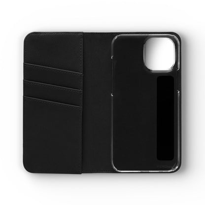 Phone Wallet Flip Case, Lazy Time Girl Design, Stylish Smartphone Case -iPhone case & Samsung Galaxy case, Gift for Her, Phone Accessory