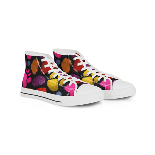 Colorful Paw Prints Sneakers
