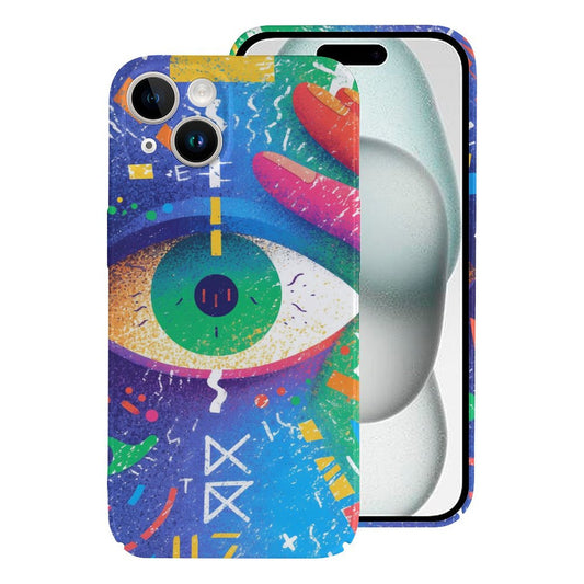 Psychedelic Eye Totem iPhone 15 Case – Gift for Gemini & Aquarius