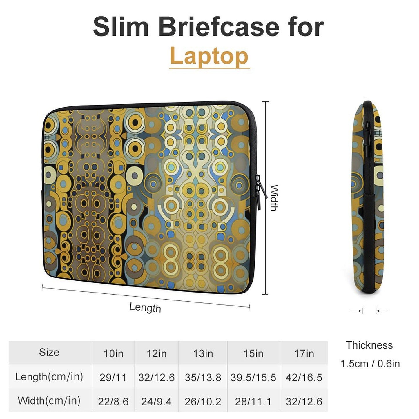 Laptop Sleeve  Multi Size Howvfx2022_abstract_pattern_2d_texture_flat_pattern_seamless_pa_afecb089-7231-4be2-9933-884b6656d33c