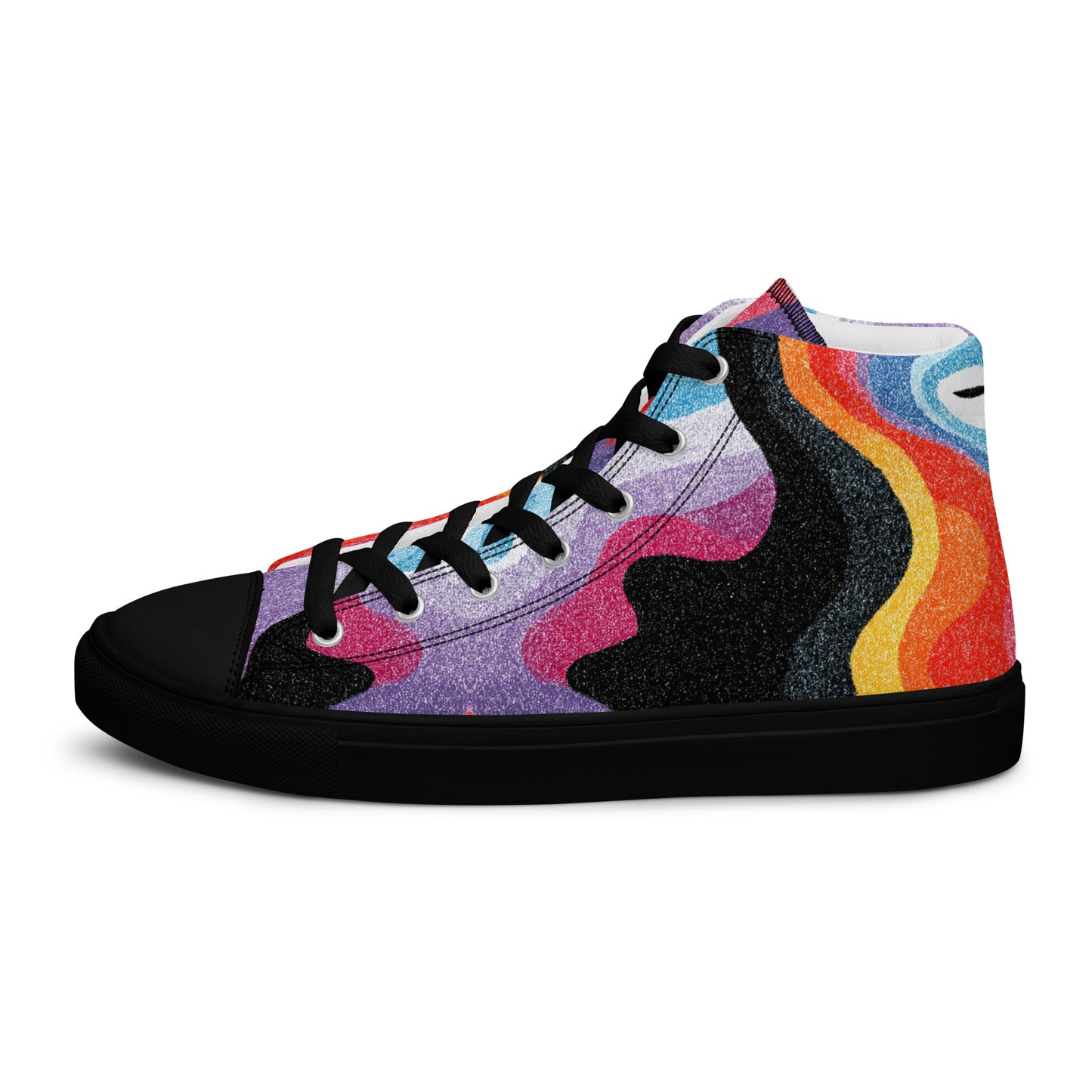 Colorful Graffiti High Top Canvas Shoes – Gift for Sagittarius & Aquarius