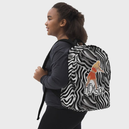 Zebra Print Hey Stop Taylor Swift Backpack | Gift for Gemini & Leo|Minimalist Backpack for back to school gift