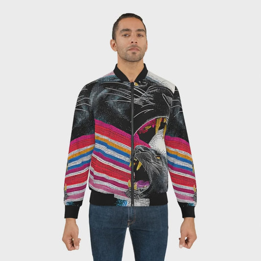 Men's Bomber Jacket - Panther Bomber Jacket