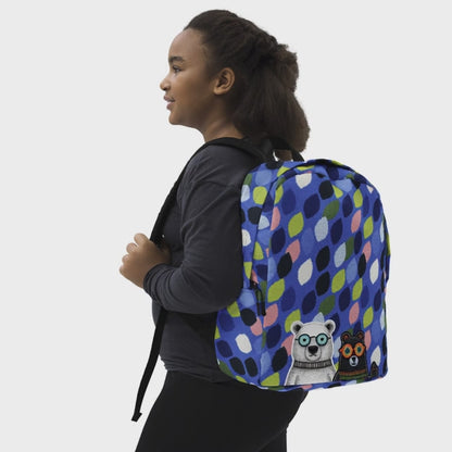 Boho Aesthetic Cute Bear Backpack Special Back to School Gift -  Minimalist Backpack