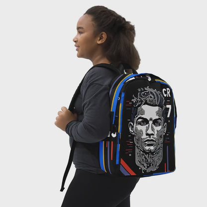CR 7  Cristiano Ronaldo Backpack|Football School Bag Gift for Cancer & Sagittarius