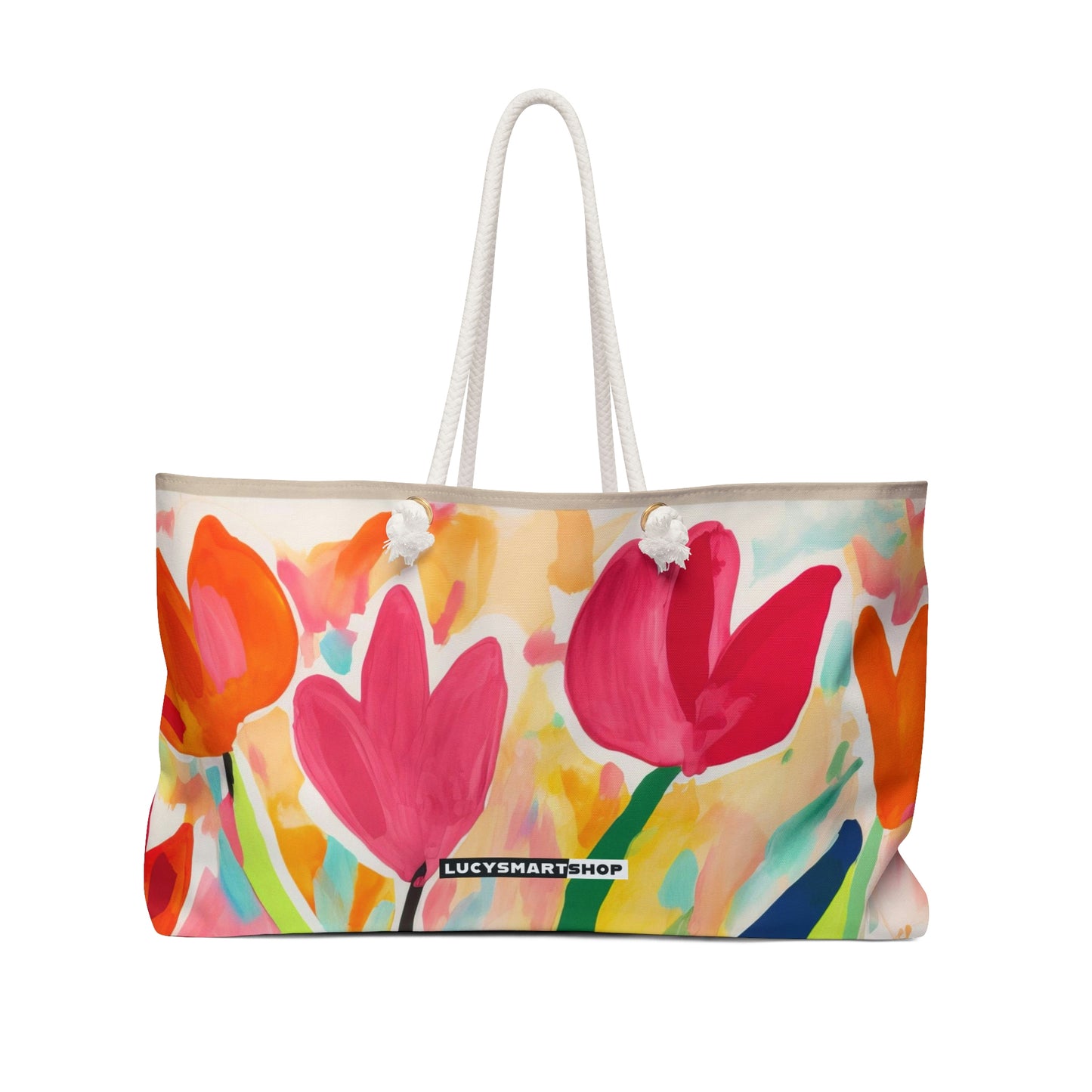 Tulips flower Tote Bag - Large capacity totte bag | Tulip Tote bag style #20230502